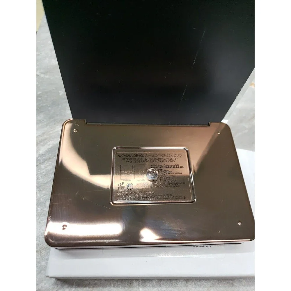 Natasha Denona Alloy Cheek Duo Palette Blush Bronze Highlighter Full Size NIB